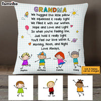 Personalized Mom Grandma Grandchildren Drawing Pillow AP53 30O53 thumb 1