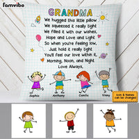 Personalized Mom Grandma Grandchildren Drawing Pillow AP53 30O53 thumb 1