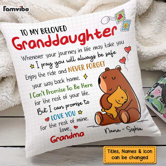 Personalized Granddaughter Love Drawing Pillow AP71 28O47 1