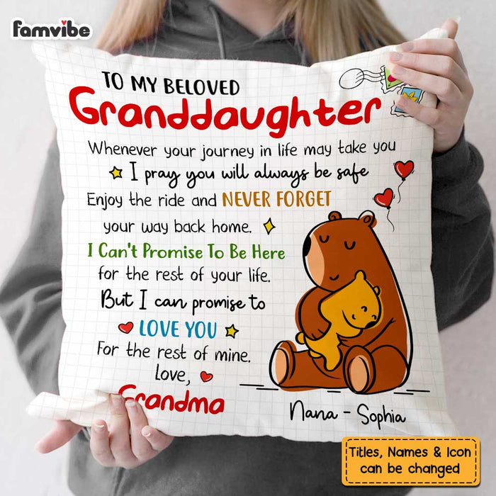 Personalized Granddaughter Love Drawing Pillow AP71 28O47 1