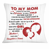 Personalized Mom Daughter Love Pillow AP131 28O34 thumb 1