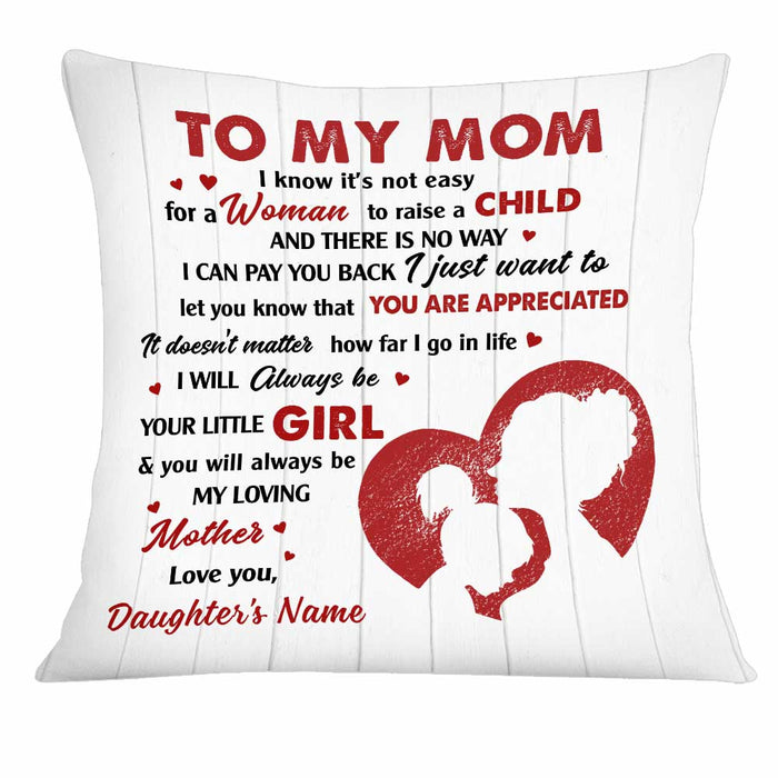 Personalized Mom Daughter Love Pillow AP131 28O34 1