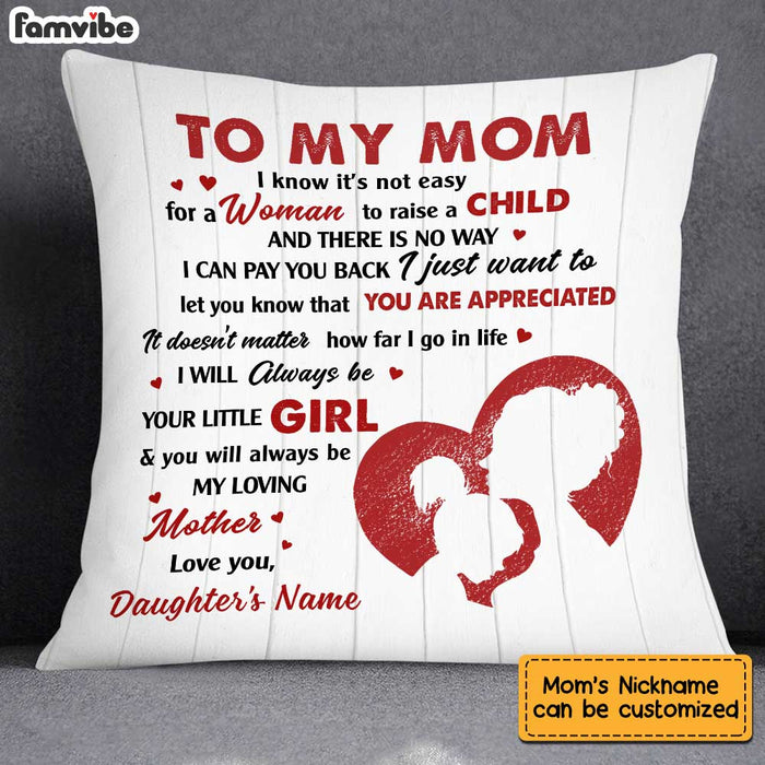 Personalized Mom Daughter Love Pillow AP131 28O34 1