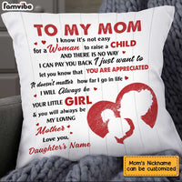 Personalized Mom Daughter Love Pillow AP131 28O34 thumb 1
