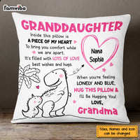 Personalized Granddaughter Dinosaur Drawing Pillow AP52 30O47 thumb 1