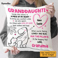 Personalized Granddaughter Dinosaur Drawing Pillow AP52 30O47 thumb 1