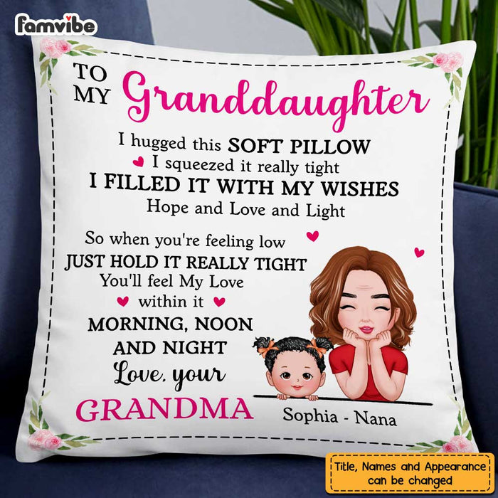 Personalized Granddaughter Hug This Pillow AP54 30O47 1