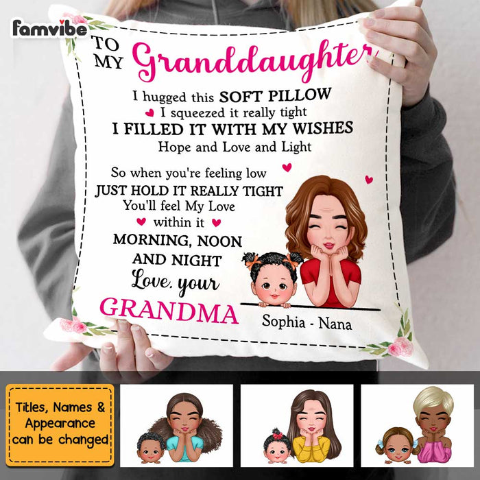 Personalized Granddaughter Hug This Pillow AP54 30O47 1