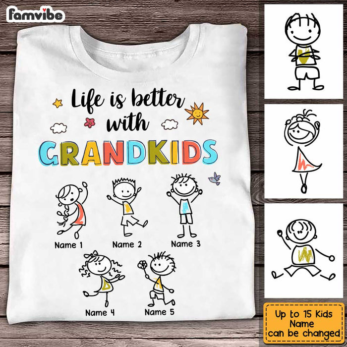 Personalized Grandkid Love Drawing T Shirt AP82 28O34 1