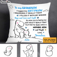 Personalized Dinosaur Drawing Pillow AP51 30O34 thumb 1