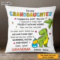 Personalized Granddaughter Hug This Dinosaur Drawing Pillow AP71 23O47 thumb 1