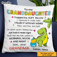 Personalized Granddaughter Hug This Dinosaur Drawing Pillow AP71 23O47 thumb 1