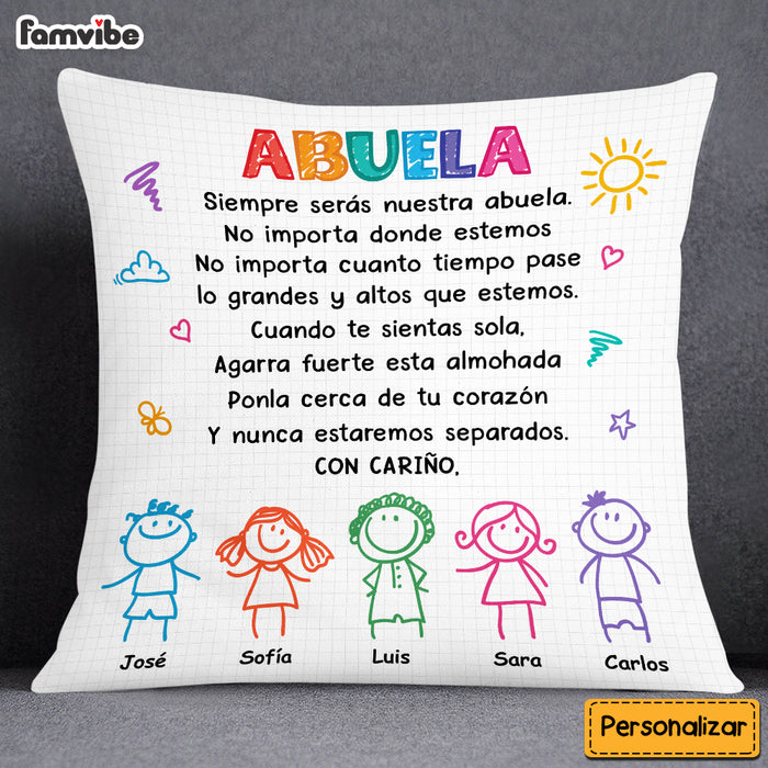 Personalized Grandma Spanish Abuela Drawing Pillow AP81 23O53 1