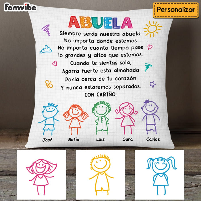 Personalized Grandma Spanish Abuela Drawing Pillow AP81 23O53 1