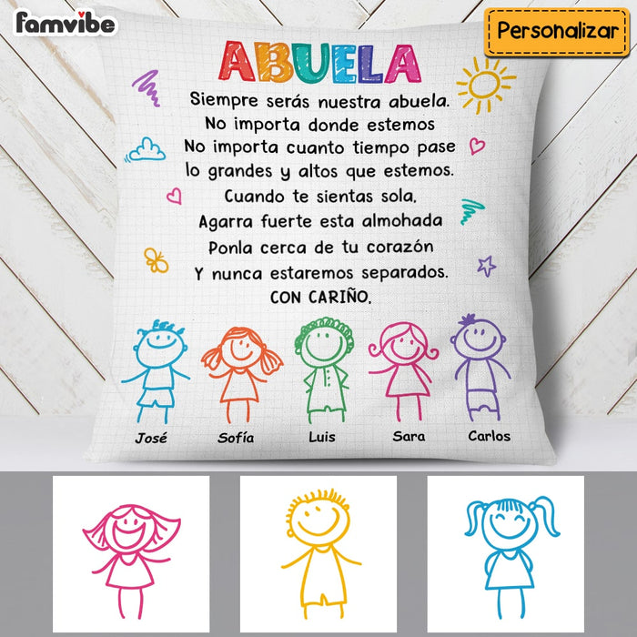 Personalized Grandma Spanish Abuela Drawing Pillow AP81 23O53 1
