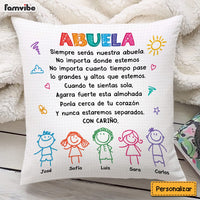 Personalized Grandma Spanish Abuela Drawing Pillow AP81 23O53 thumb 1