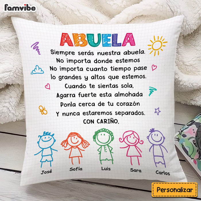 Personalized Grandma Spanish Abuela Drawing Pillow AP81 23O53 1