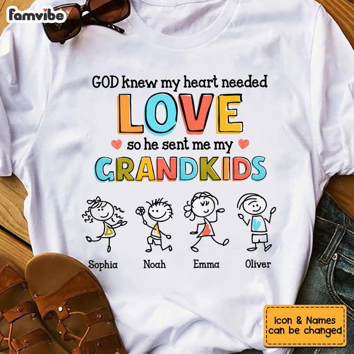 Personalized Grandkid Love Drawing T Shirt AP72 28O53 1