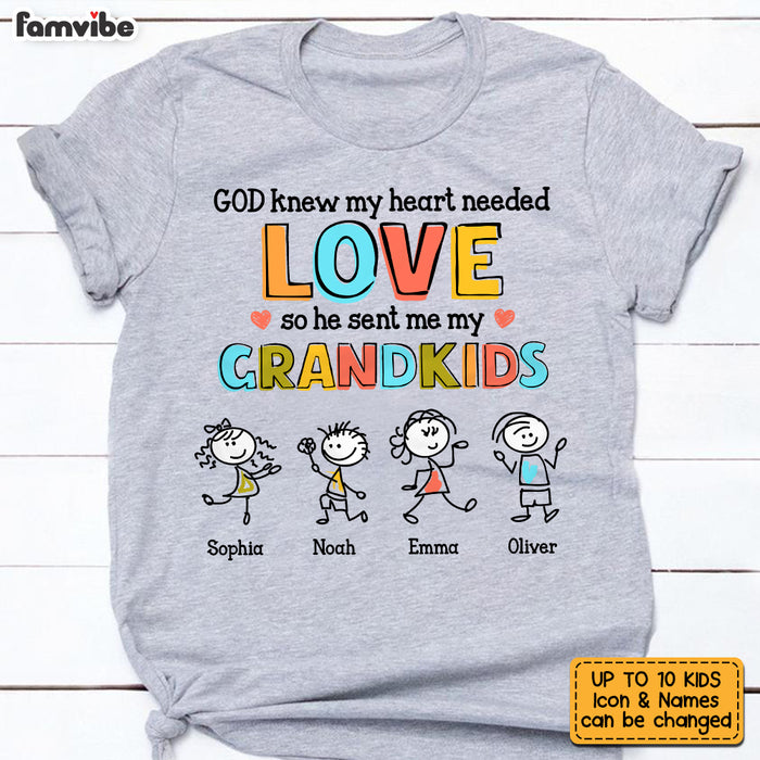 Personalized Grandkid Love Drawing T Shirt AP72 28O53 1