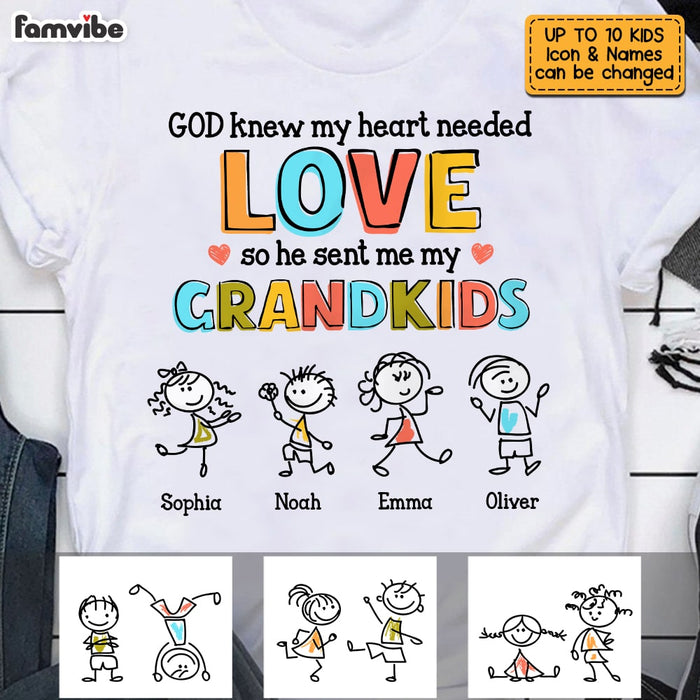 Personalized Grandkid Love Drawing T Shirt AP72 28O53 1