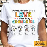 Personalized Grandkid Love Drawing T Shirt AP72 28O53 thumb 1