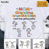 Personalized  Grandma Mom Drawing T Shirt AP91 28O53 thumb 1