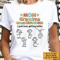 Personalized  Grandma Mom Drawing T Shirt AP91 28O53 thumb 1