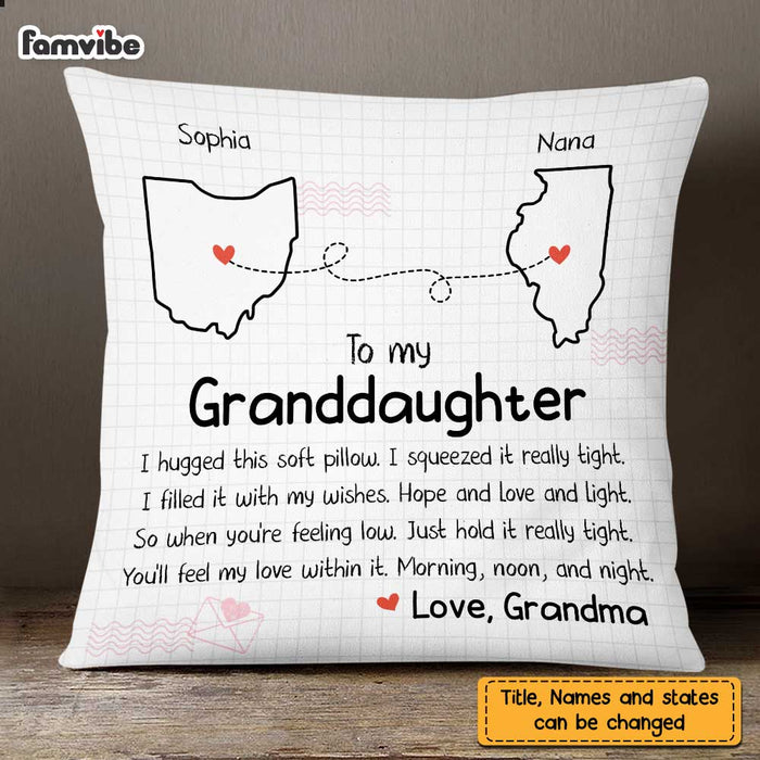 Personalized Granddaughter Long Distance Hug This Drawing Pillow AP63 30O47 1