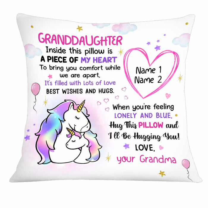 Personalized Granddaughter Unicorn Drawing Pillow AP65 30O34 1