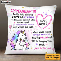 Personalized Granddaughter Unicorn Drawing Pillow AP65 30O34 thumb 1