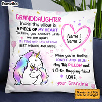 Personalized Granddaughter Unicorn Drawing Pillow AP65 30O34 thumb 1