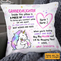 Personalized Granddaughter Unicorn Drawing Pillow AP65 30O34 thumb 1