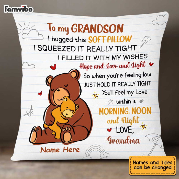 Personalized Mom Grandma Hug This Drawing Pillow AP71 30O34 1