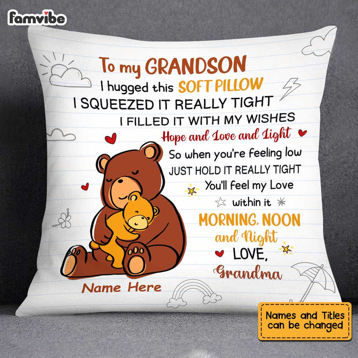 Personalized Mom Grandma Hug This Drawing Pillow AP71 30O34 1