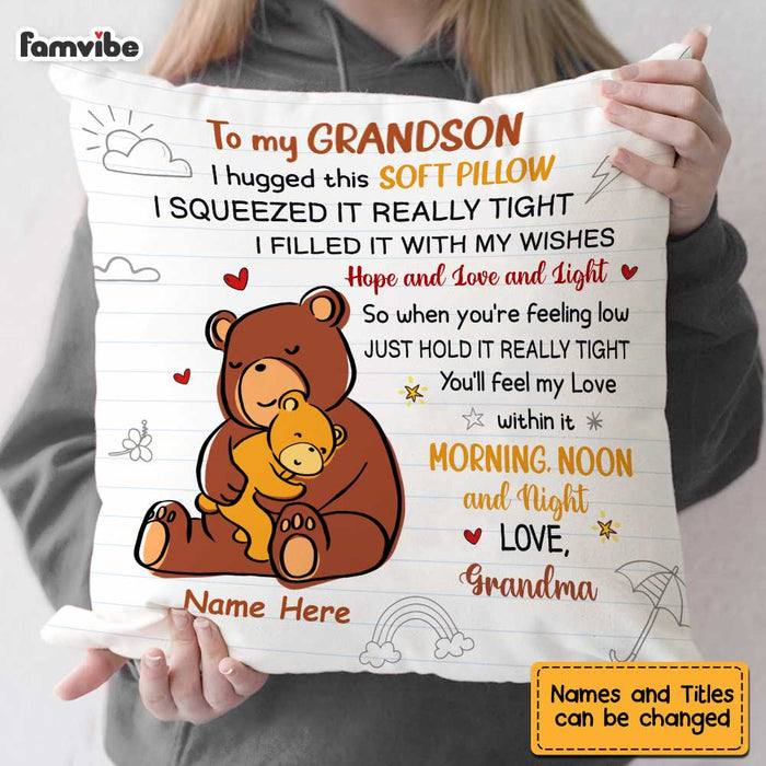 Personalized Mom Grandma Hug This Drawing Pillow AP71 30O34 1