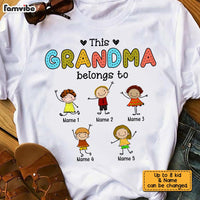 Personalized Mom Grandma Kid Drawing T Shirt AP84 23O28 thumb 1