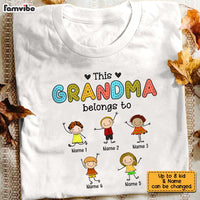 Personalized Mom Grandma Kid Drawing T Shirt AP84 23O28 thumb 1