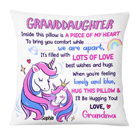 Personalized Mom Grandma Unicorn Drawing Pillow AP72 23O53 thumb 1