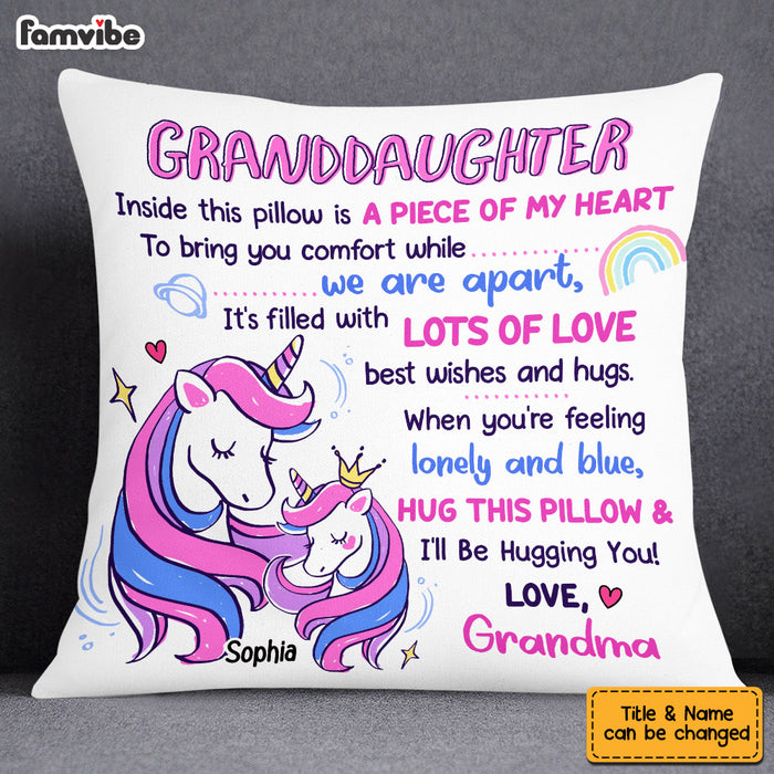 Personalized Mom Grandma Unicorn Drawing Pillow AP72 23O53 1