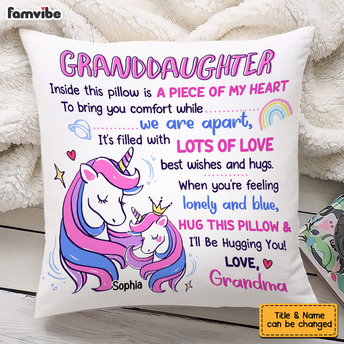 Personalized Mom Grandma Unicorn Drawing Pillow AP72 23O53 1