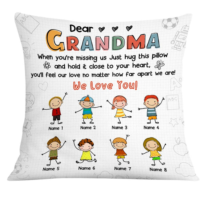 Personalized Mom Grandma Drawing Pillow AP73 23O28 1