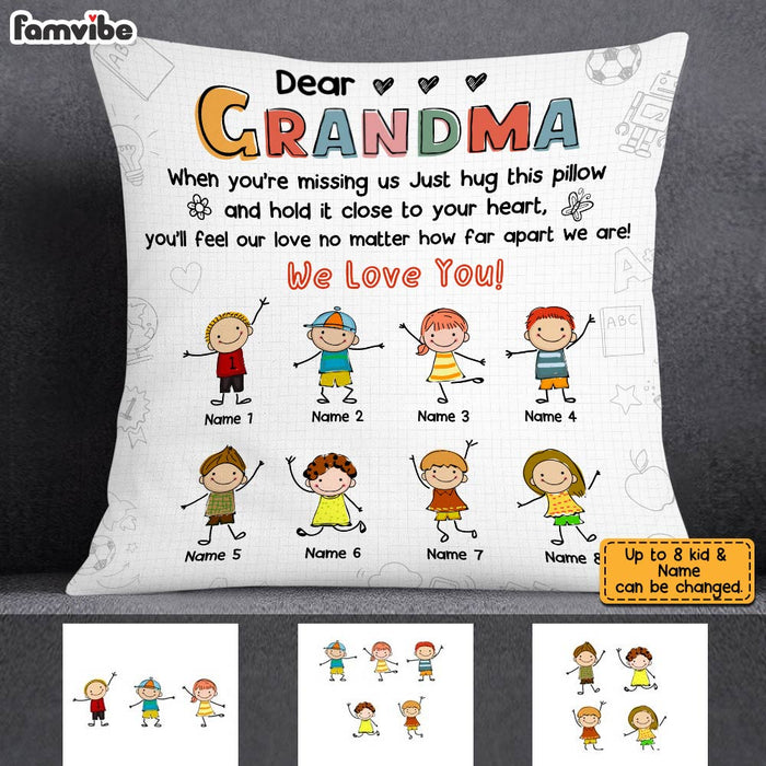 Personalized Mom Grandma Drawing Pillow AP73 23O28 1