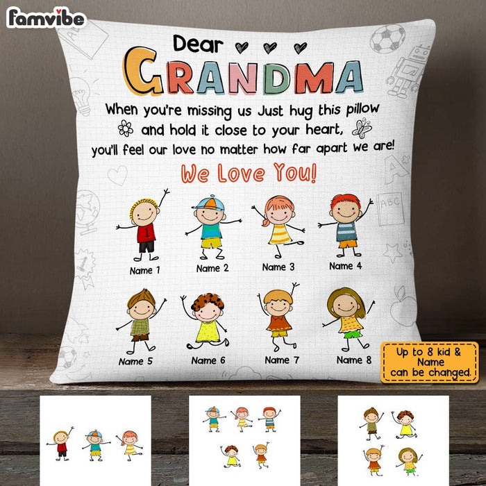 Personalized Mom Grandma Drawing Pillow AP73 23O28 1