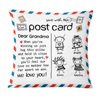 Personalized Mom Grandma Kids Drawing Pillow AP82 23O47 thumb 1