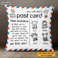 Personalized Mom Grandma Kids Drawing Pillow AP82 23O47 thumb 1