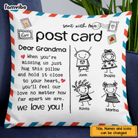 Personalized Mom Grandma Kids Drawing Pillow AP82 23O47 thumb 1