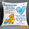 Personalized Grandson Dinosaur Drawing Pillow AP74 23O28 1