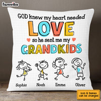 Personalized Grandkid Love Drawing Pillow AP81 28O53 thumb 1