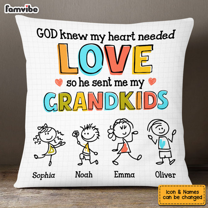 Personalized Grandkid Love Drawing Pillow AP81 28O53 1