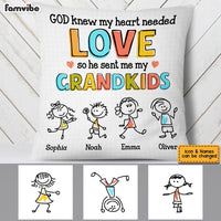 Personalized Grandkid Love Drawing Pillow AP81 28O53 thumb 1